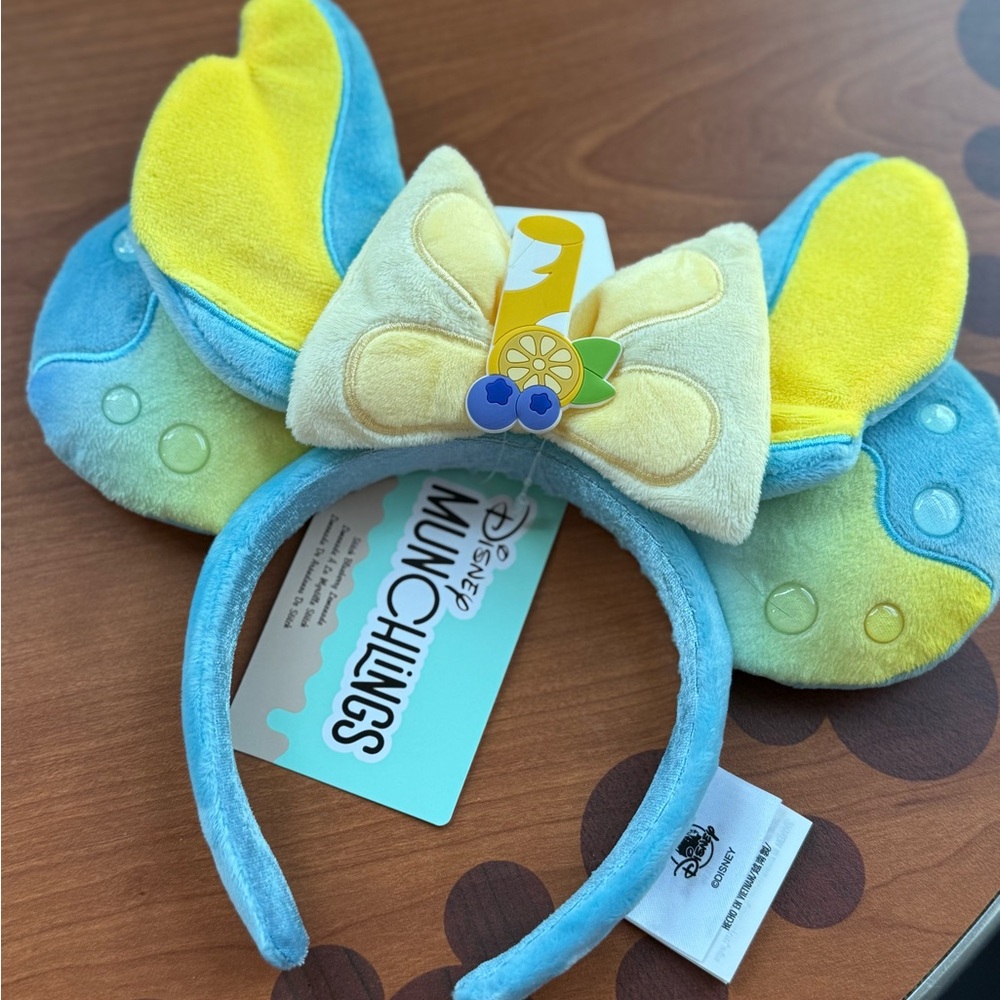 Disney Munchlings Blueberry Lemonade stitch Plush Headband Minnie Ears